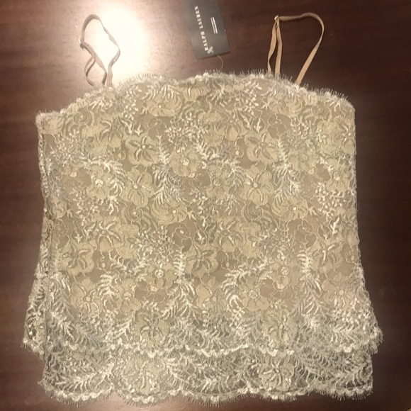 Ralph Lauren Black Label Tops - Ralph Lauren lace camisole beige size L/G‌‌‌‌‌‌‌‌‌‌‌‌‌